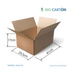 Caja de Carton Diseño Regular 4 Aletas L41cmXA29,5cmXH17cm Calibre 540