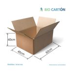Caja de Carton Diseño Regular 4 Aletas L60cmXA40cmXH40cm Calibre 720